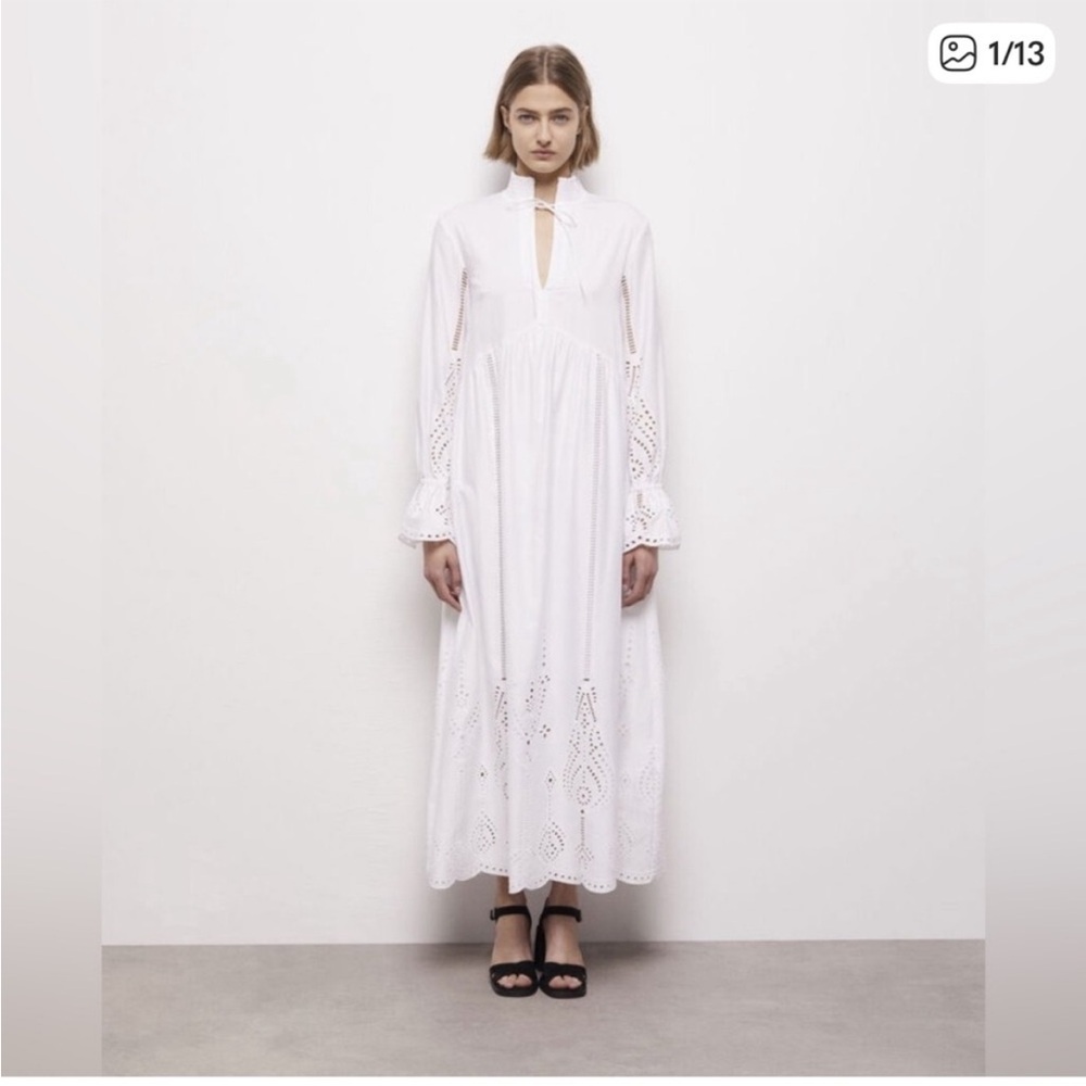 The Kooples White Long Sleeve Dress